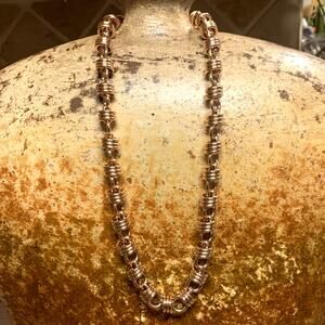 Milor Bronze Rose Gold Linked Necklace Made in Italy